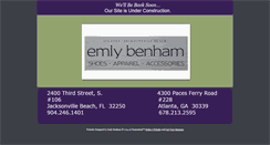 Desktop Screenshot of emlybenhamboutique.com