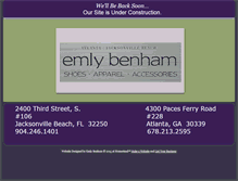 Tablet Screenshot of emlybenhamboutique.com